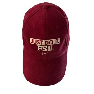 Nike FSU Seminoles Hat Mens Maroon Just Do It Adjustable Strapback Baseball Cap